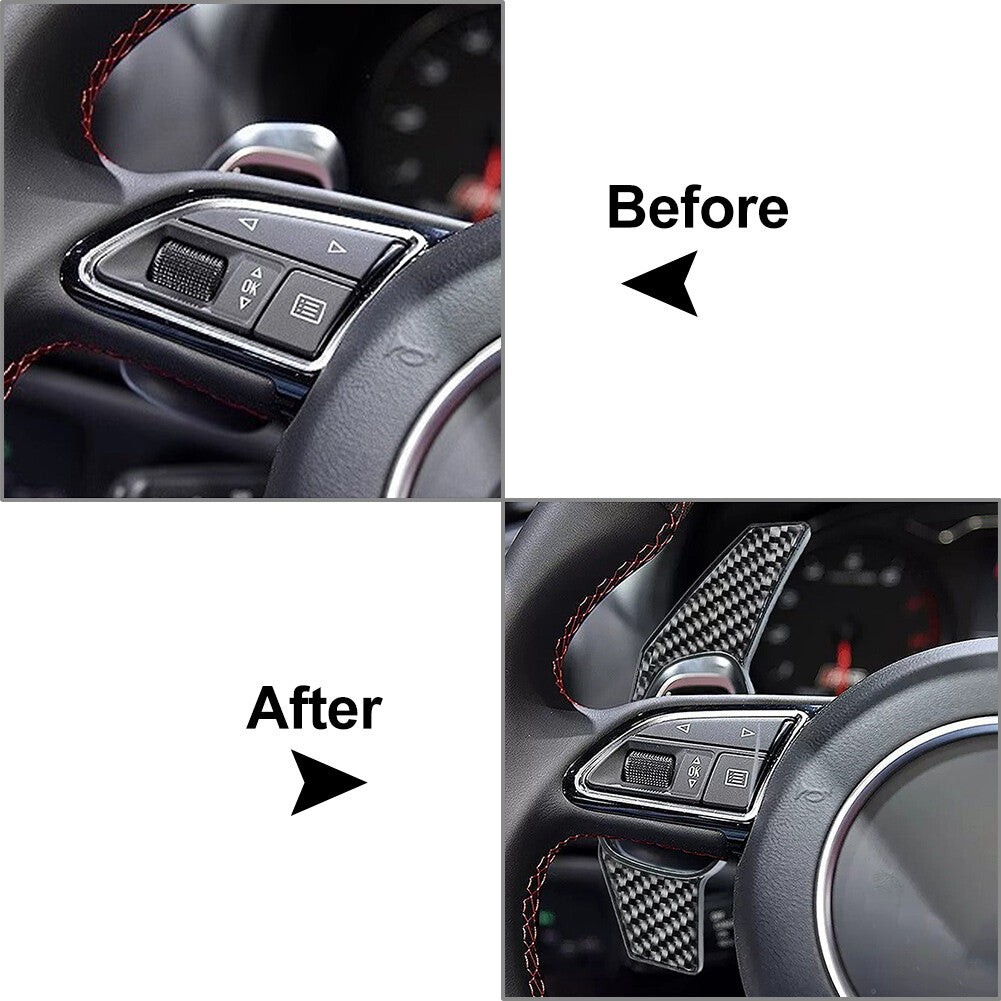 Black Steering Wheel Shift Paddle Extension for Audi S3 S5 S6 RS3 RS4 RS6 RS7