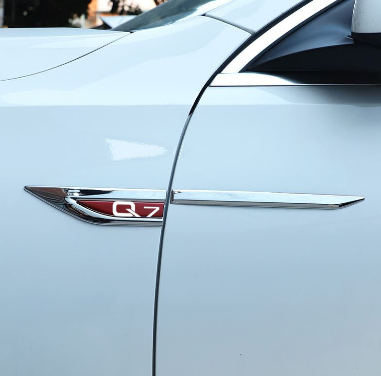 Suitable for Audi SQ7 rear badge Trunk Boot badge sticker decal nameplate silver chrome-plated