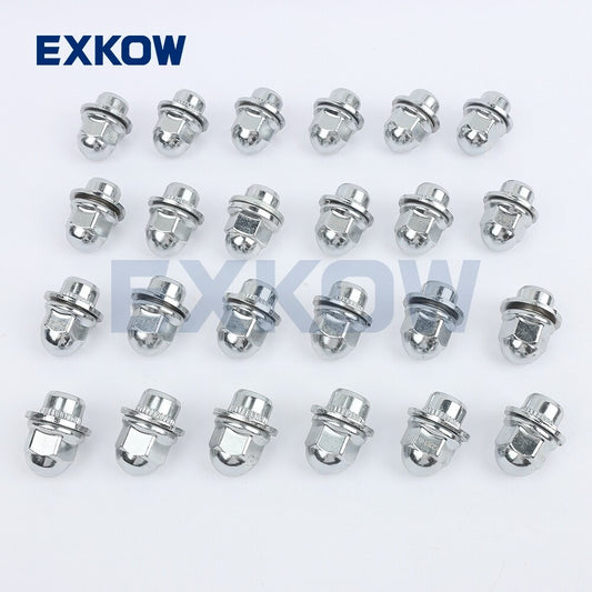 24x Shank Washer Alloy Wheel Nut fits for Mitsubishi Pajero NS Triton ML Lancer GTO