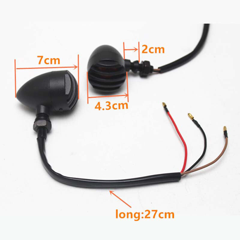2x for Harley Davidson Sportster 48 XL1200 883 Dirt Bike LED Turn Signal Lights