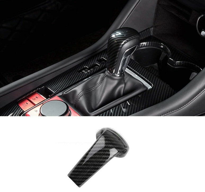 ABS Carbon Car Gear Shift Knob Cover Trim Fit for Mazda Atenza Axela CX-3 CX4
