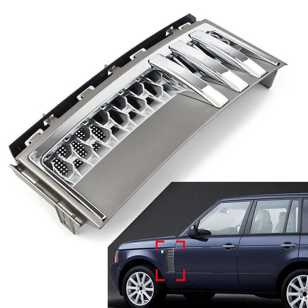 Side Fender Vent Grille Left Fit for Land Rover for Range Rover L322 2002-12 Gray+Silver