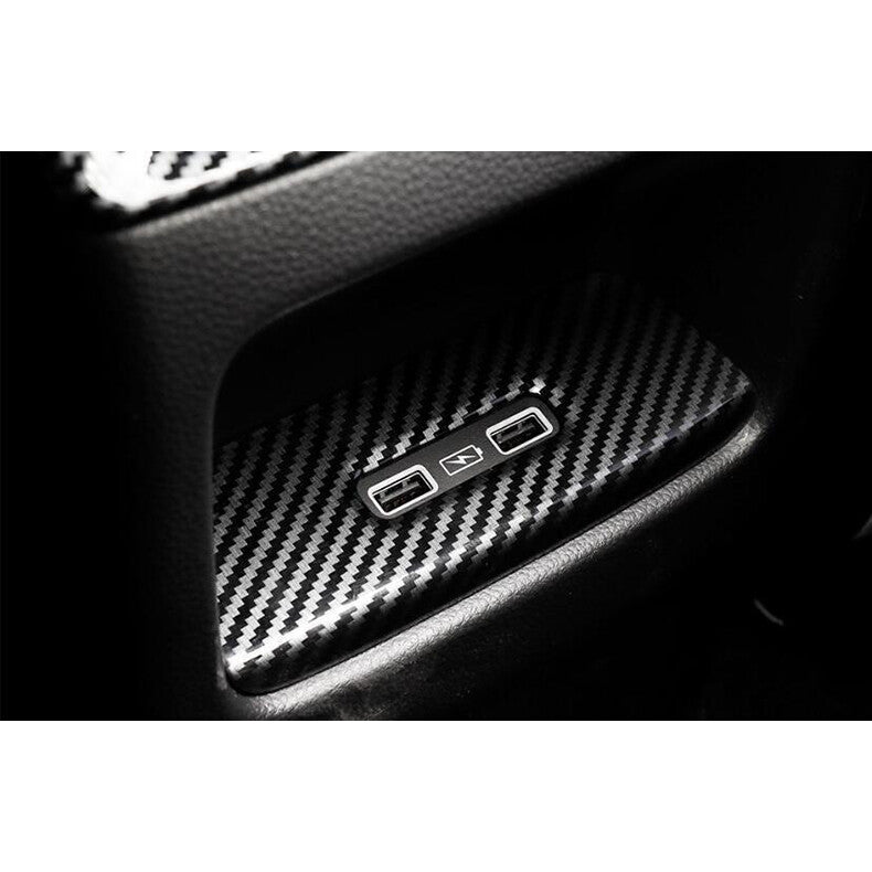 for Honda CR-V 2023-2024 Carbon Fiber Rear USB Socket Charger Panle Cover Trim