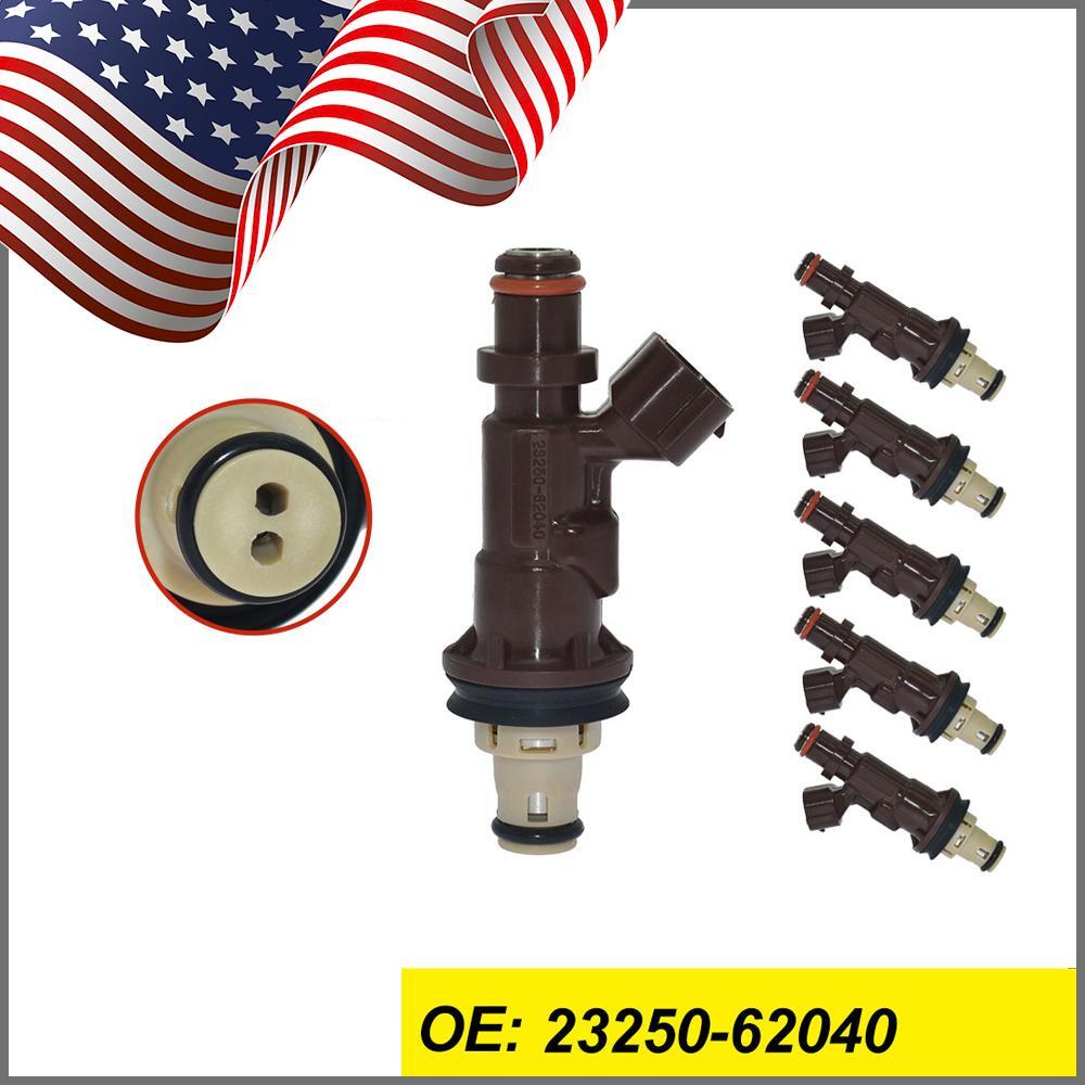 Set of 6 Fuel Injectors 23250-62040 For 2000-2004 for Toyota Tacoma Tundra 3.4L V6