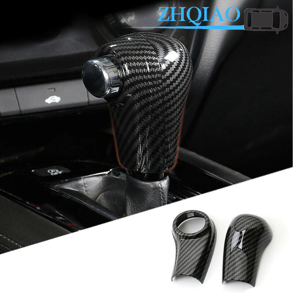 Carbon Fiber ABS Knob Gear Shift Cover Trim Fits for Honda Vezel HR-V 2016-2020