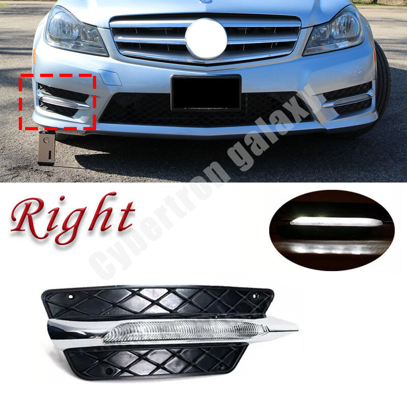 For 2012-2014 for Mercedes-Benz W204 C-Class Right Front Bumper LED DRL Fog Lamp