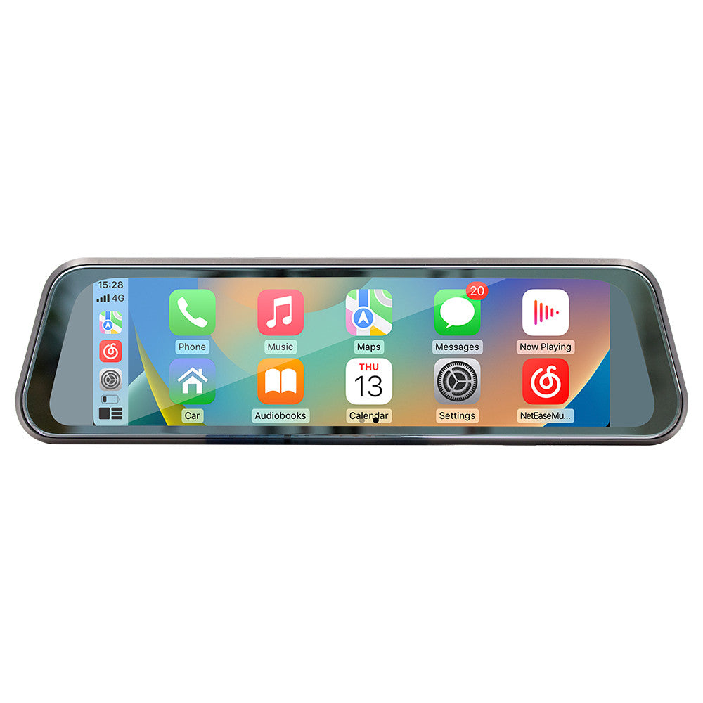 Car Mirror Dash Cam Recorder Rear View Reverse Parking System For Apple CarPlay