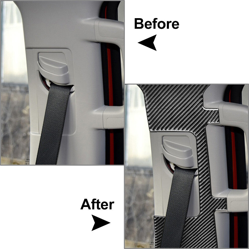 Carbon Fiber for Seat Belt Panel Cover Trim for Toyota Tundra 2014-2021 15 16