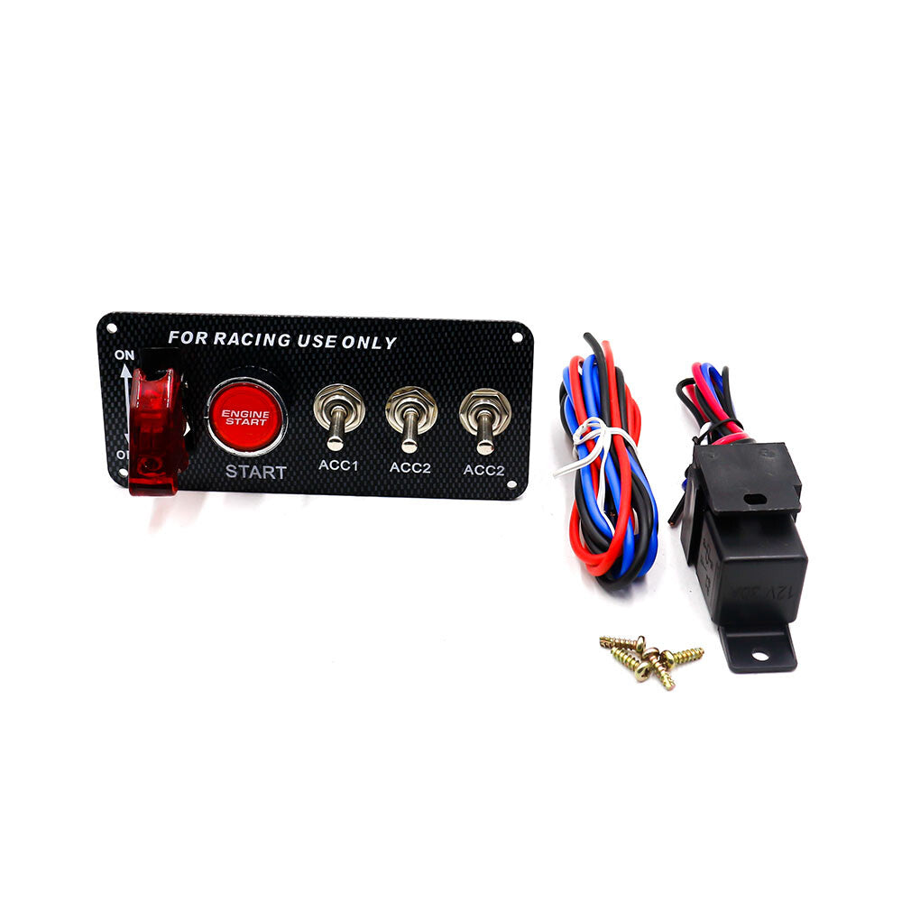 12V Car 5 in 1 Ignition Switch Panel Toggle Switch Engine Starter Push Button