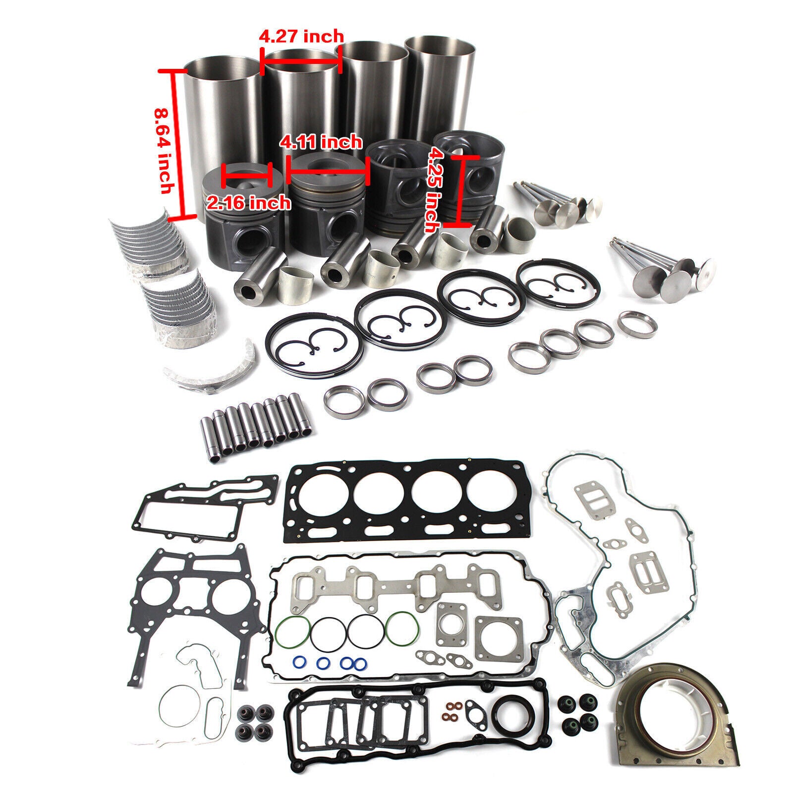 Overhaul Rebuild Kit For CAT 3054C 3054E 3054C/E Backhoe 422E 428D 428E 416E New