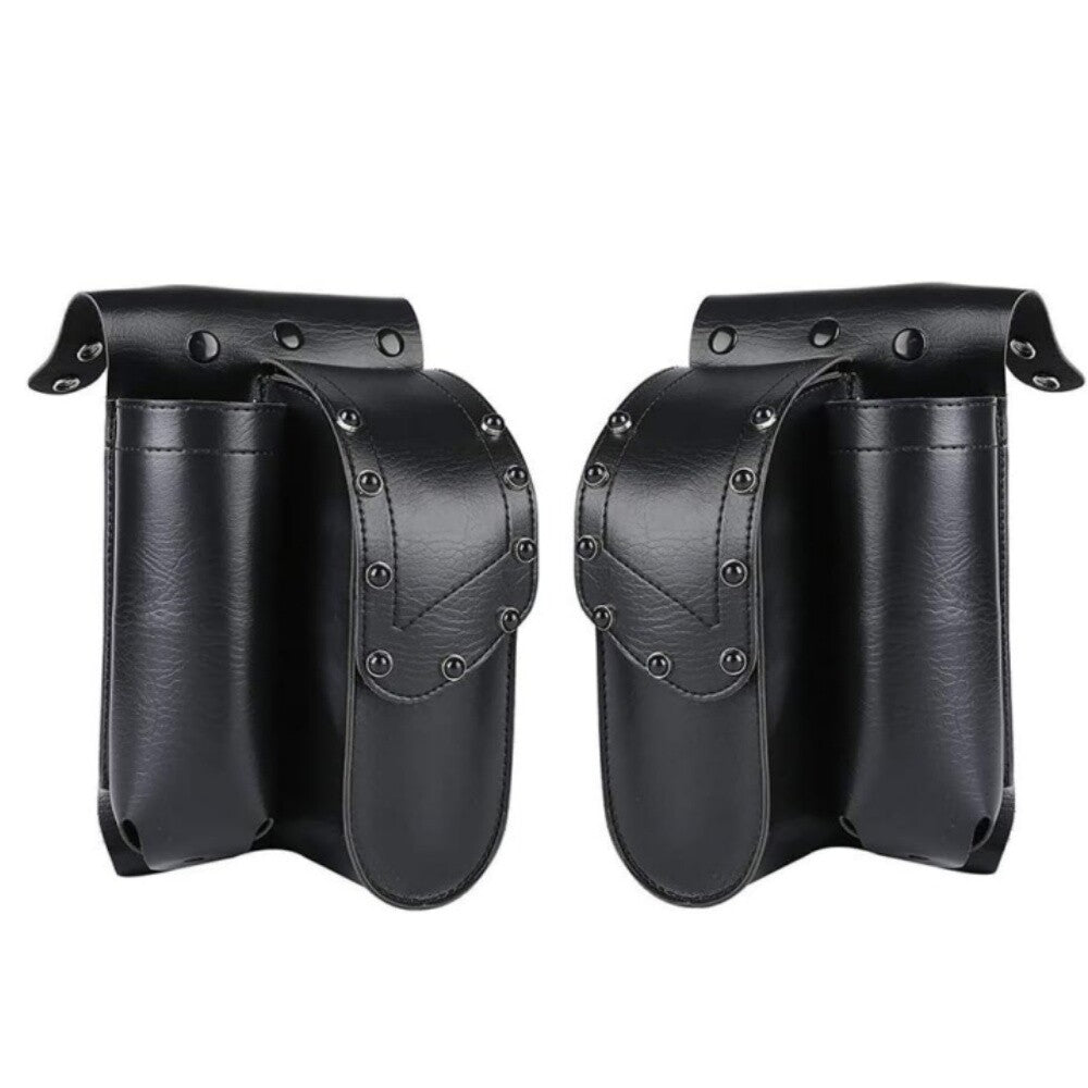 Black Saddlebag Guard Bag Water Bottle Holder for Harley Touring Road Glide93-21