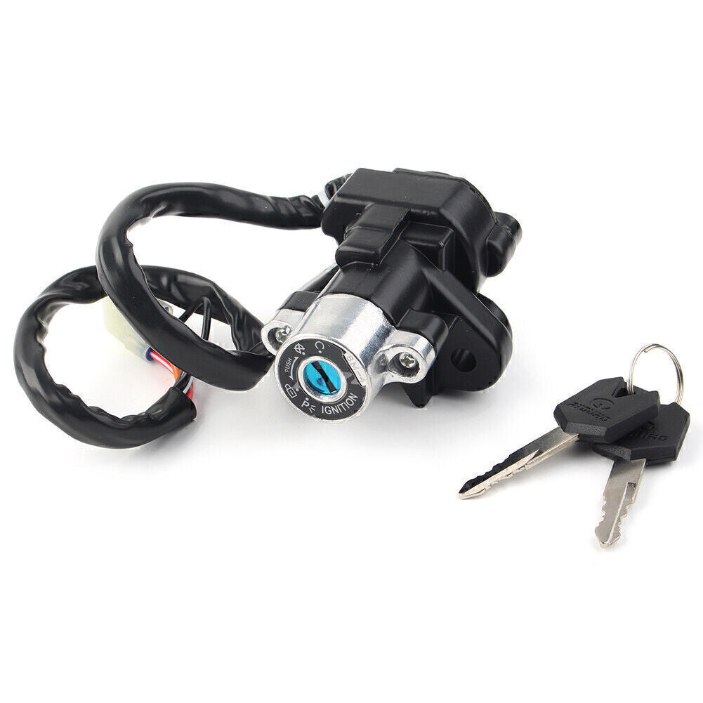Ignition Switch Fuel Gas Cap Cover Lock w/ Key Set Fit for Suzuki GSXR600 GSXR750