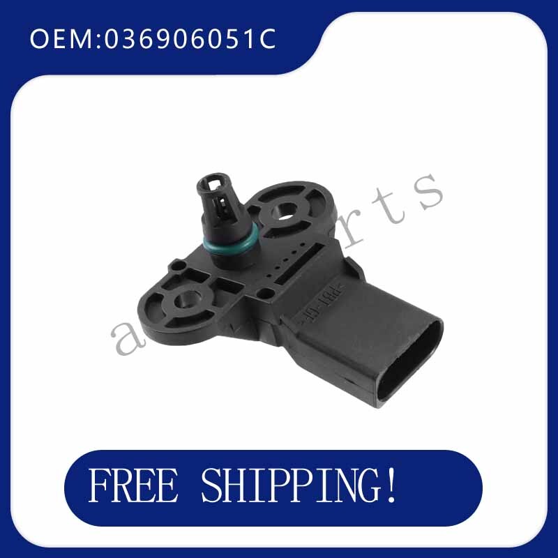 MAP manifold pressure sensor for Audi Q7 2006-2010 036906051C ABS Black