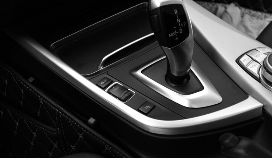 Fit for BMW 3 4 Series GT 2014-2018 Silver Central Console Gear Shift Frame Trim