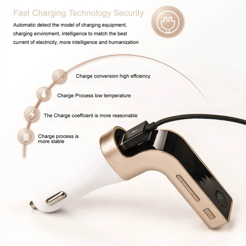 Car FM Transmitter Bluetooth Hands- Transmitter Radio MP3 Play Music Charger