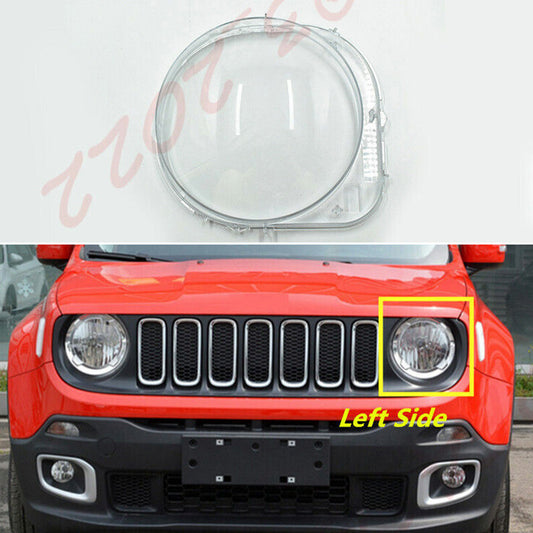 Left Side Front Headlight Lens Cap+ Sealant Glue for Jeep Renegade 2015-2021