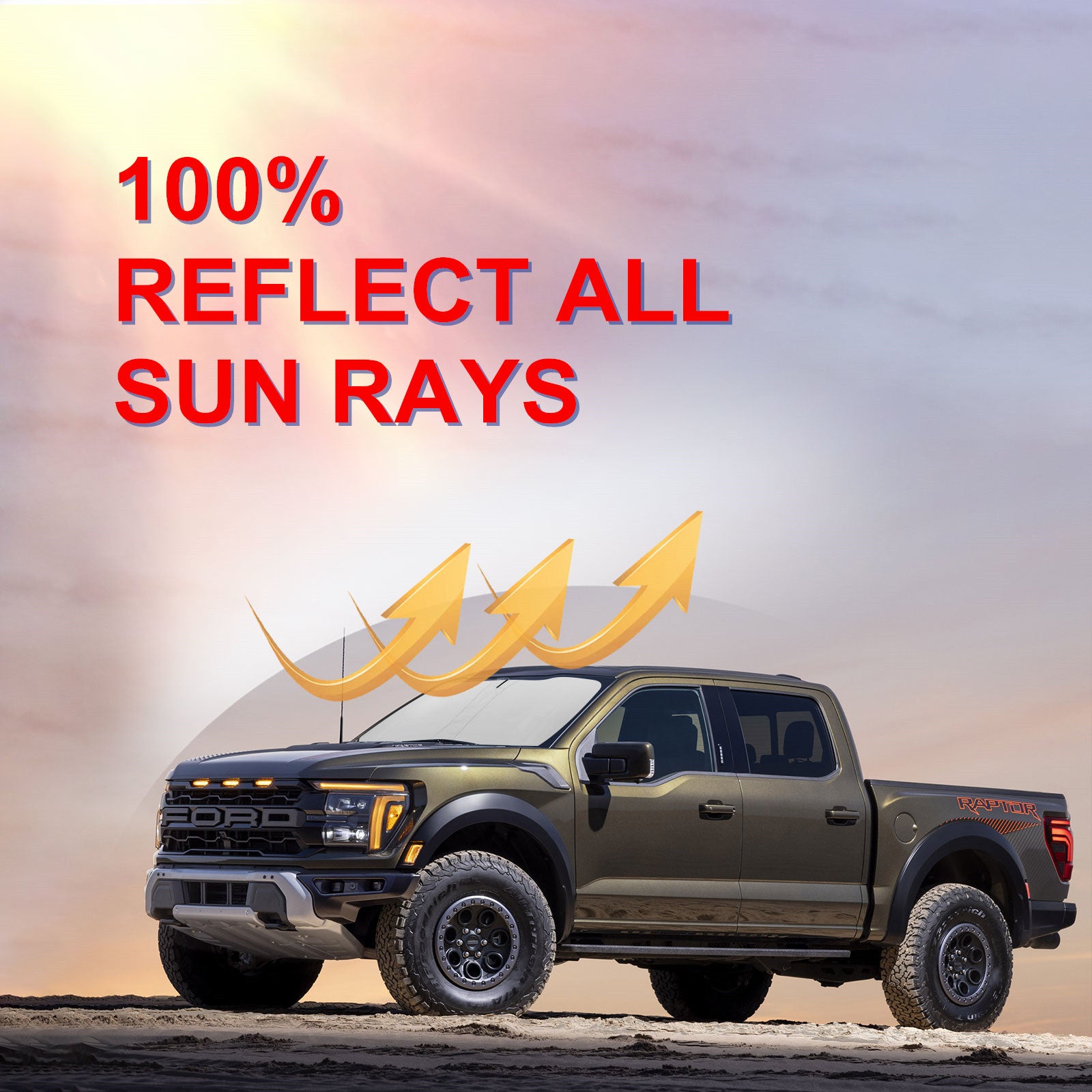 Windshield Sunshade For 2009-2014 for Ford F150 UV Block Foldable Front Sun Visor