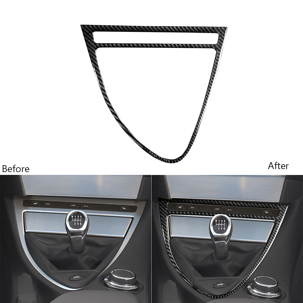 Carbon Fiber Center Console Gear Shift Trim for BMW 6 Series E63 E64 2004-2010