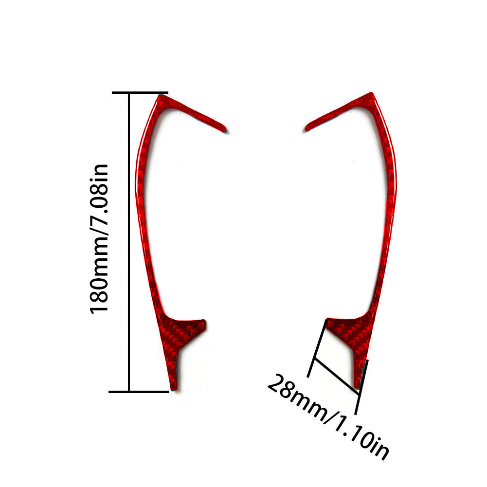 Red Carbon Fiber Floor Console Accent Control Cover for Toyota for Camry 2007-2011