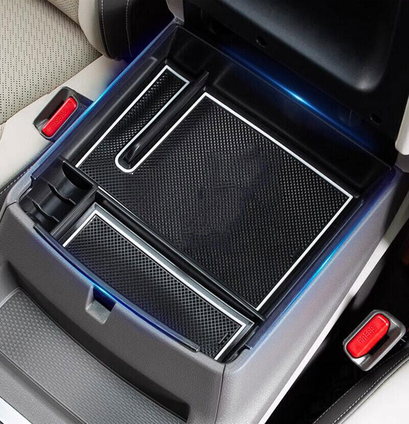 for Kia Carnival 22-24 Inner Console Armrest Storage Box Black Organizer Tray 1X