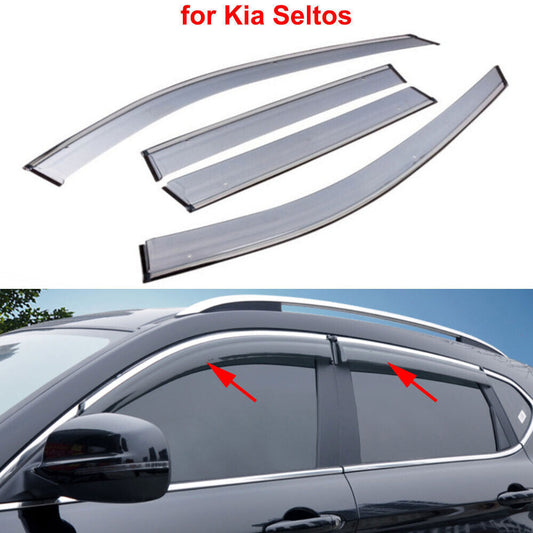 for Kia Seltos 2020-2024 Side Window Wind Visors Sun Rain Guard Vent Deflectors