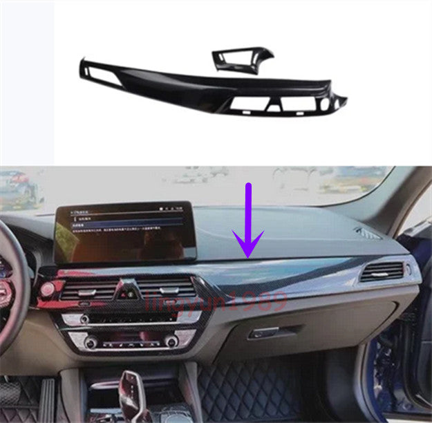 For 18-23 for BMW 5 Series G30 Inner Accessories ABS Carbon Fiber Full Set Trims Kit