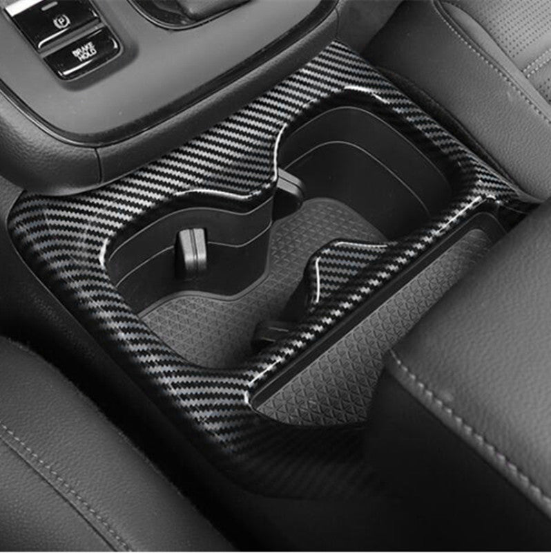 For 2023 2024 for Honda CRV CR-V Water Cup Holder Cover Trim ABS Carbon fiber Frame