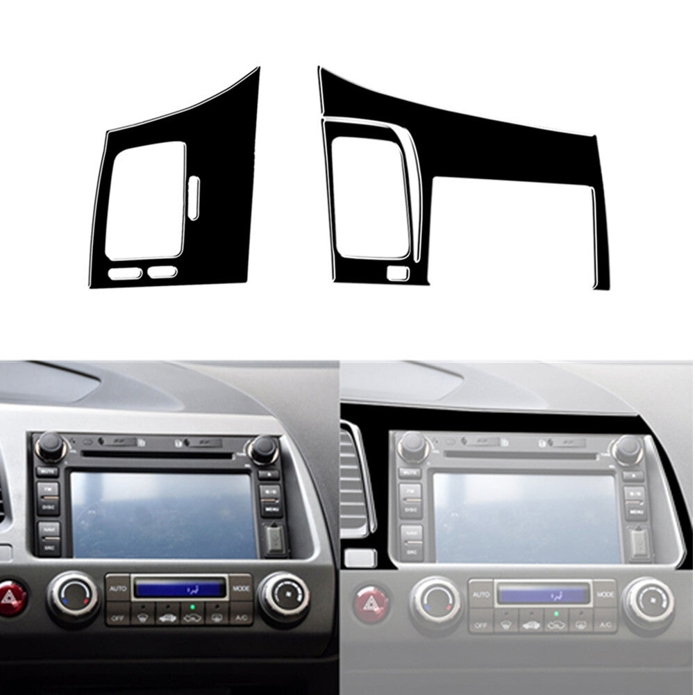 Piano Black Vent Outlet & Navigation Cover Trim for Honda for Civic 8th 2006-2011