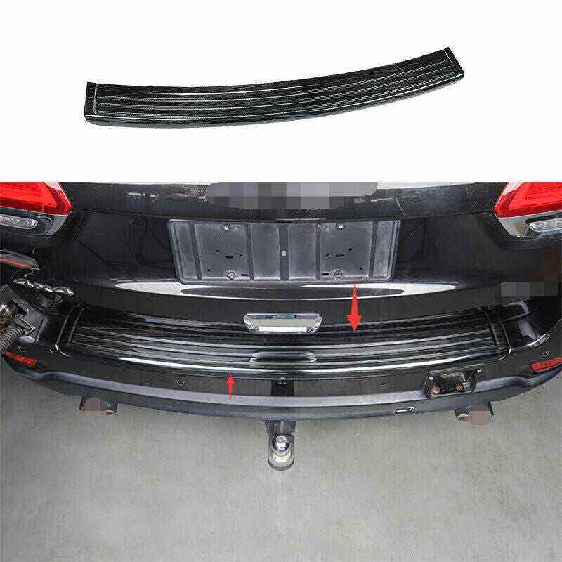 Black Rear Bumper Guard Sill Scuff Plate Pedal for Jeep Grand Cherokee 2011-2021