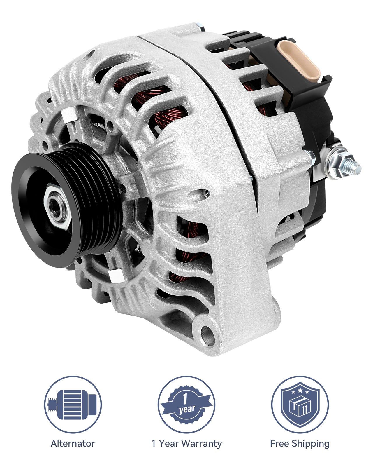 New Silver Alternator Fit for 2002-2005 for Chevrolet Venture 3.4L V6 334-1467