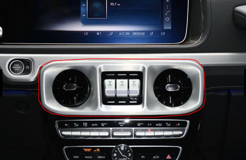 for Benz G-Class W463 2019-22 ABS Carbon Fiber Middle Air Outlet Vent Cover Trim