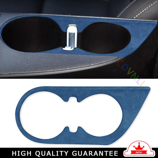 Middle Console Drinking Glass Trim Inner for Chevrolet Camaro 2016-20 Blue Suede