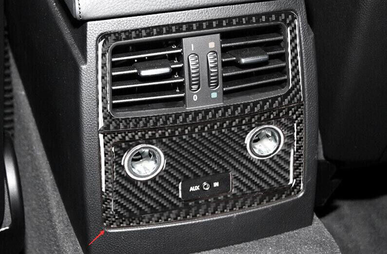 Fit for BMW 5 Series 2004-2010 Real Carbon Fiber Rear Usb Cigarette Lighter Trim