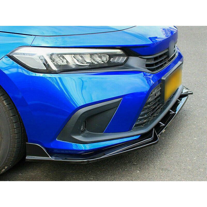 for Honda for Civic Sedan 2022-23 Glossy Black Front Bumper Lip Splitter Spoiler Lip