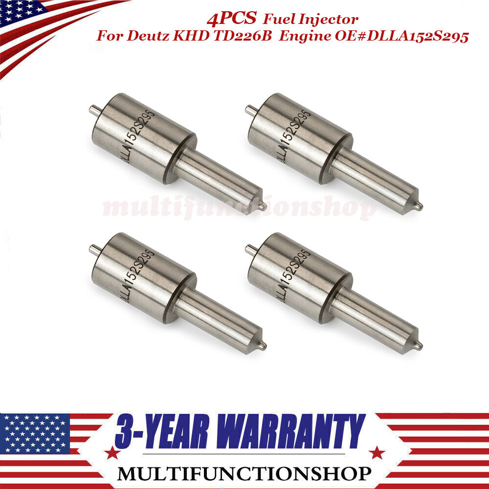 4PCS Fuel Injector Nozzles For Deutz KHD TD226B Diesel Engine DLLA152S295