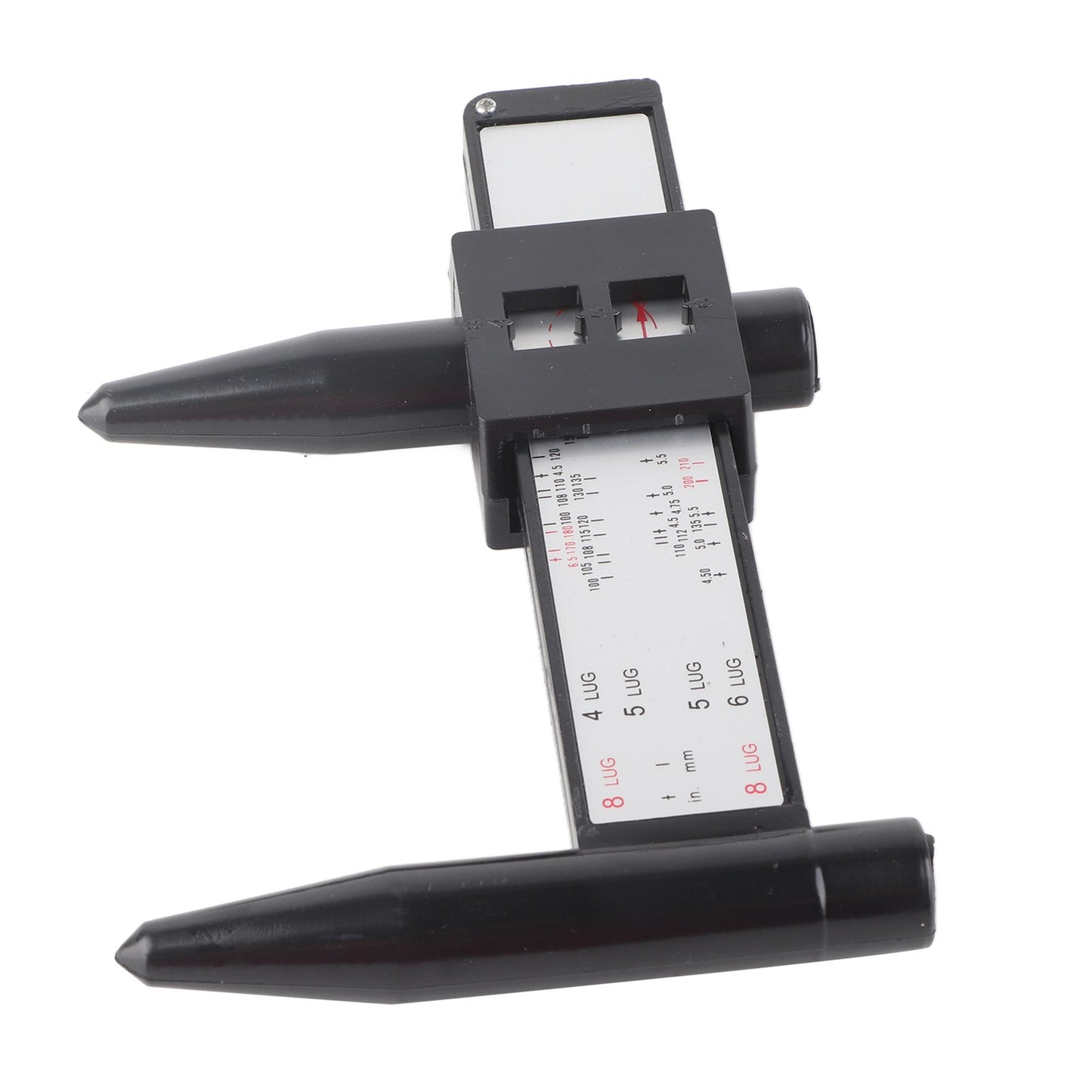 Wheel Bolt Ruler Car Wheel Rim Bolt Pattern Sliding Measuring Gauge Tool PCD
