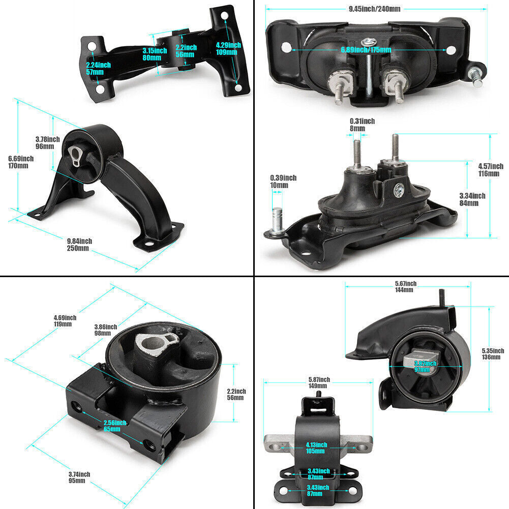 2008-2010 for Chrysler Town Country for Dodge Grand Caravan 4PCS Motor Trans Mount