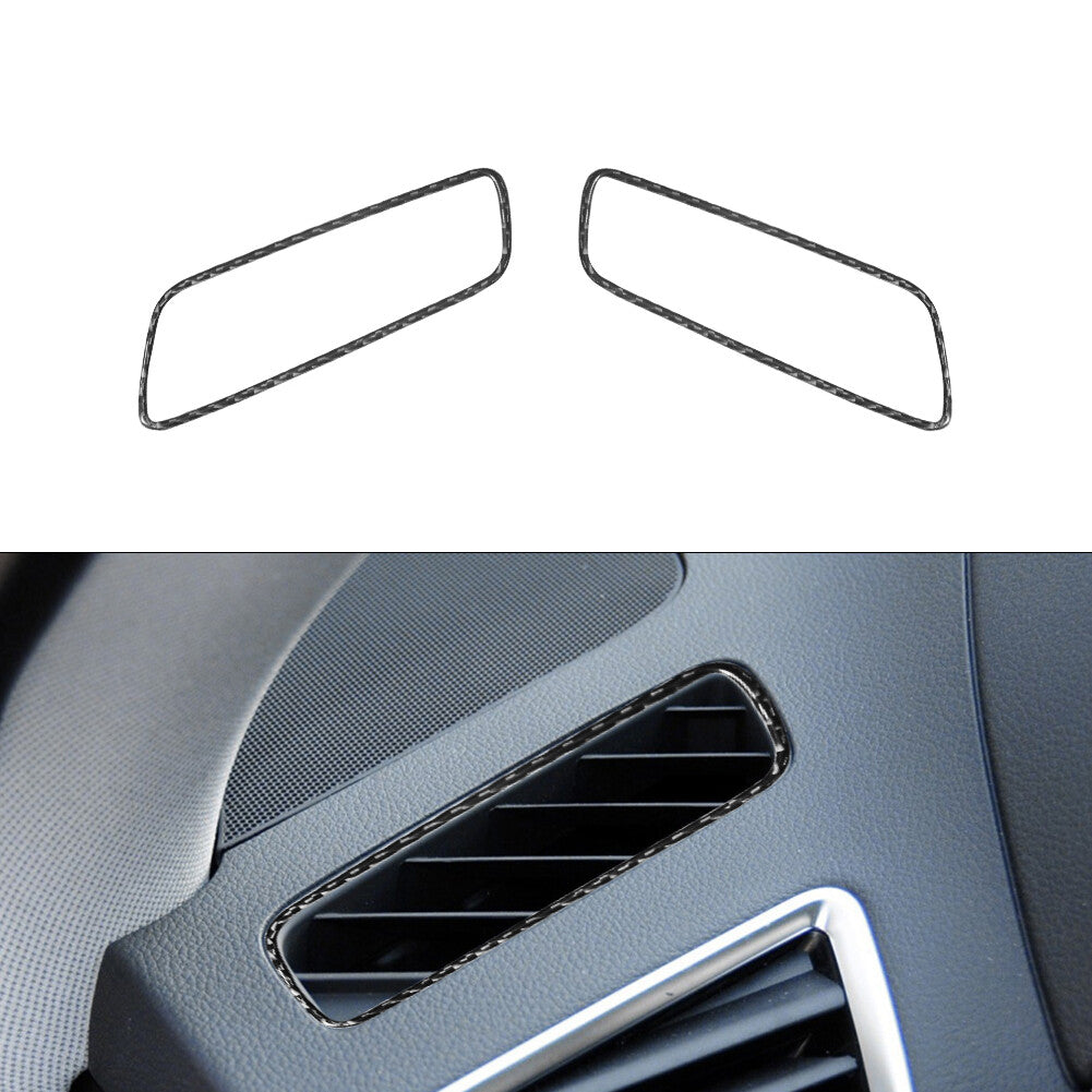 2Pcs Defroster Air Vent Trim Cover Decoration Carbon Fiber for Audi Q5 2009-2017