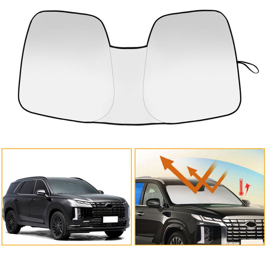 4 Layers Sunshade Compatible with for Hyundai Palisade 2020-2025 Windshield Foldable