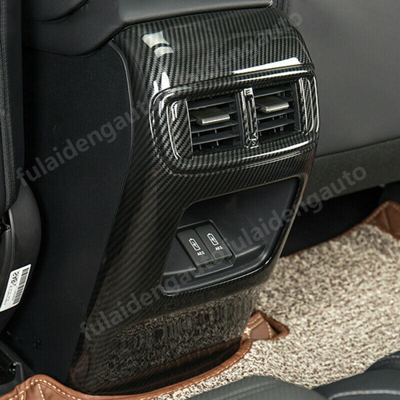 for Honda CR-V CRV 2017-2022 Carbon Fiber Rear Air Outlet Vent Panel Cover Trim