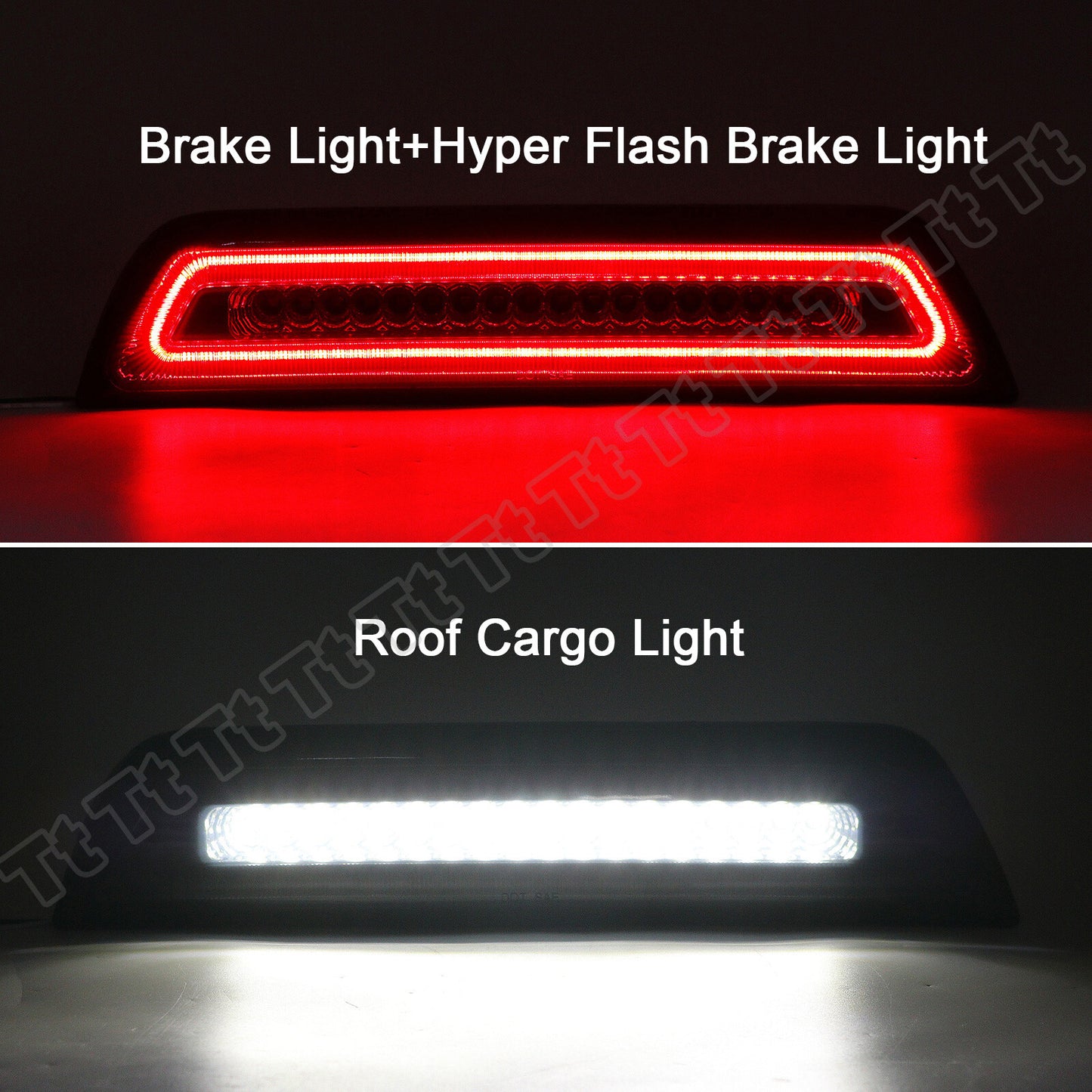 Suitable for 2016-2022 for Toyota Tacoma LED flashing lights, third tail brake cargo light (smoke-proof).