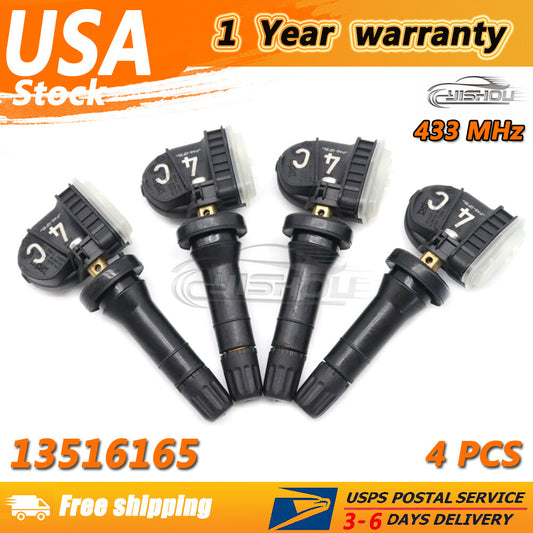 4x 13516165 Tire Pressure Sensor TPMS For GM for Chevrolet Silverado for GMC 433Mhz