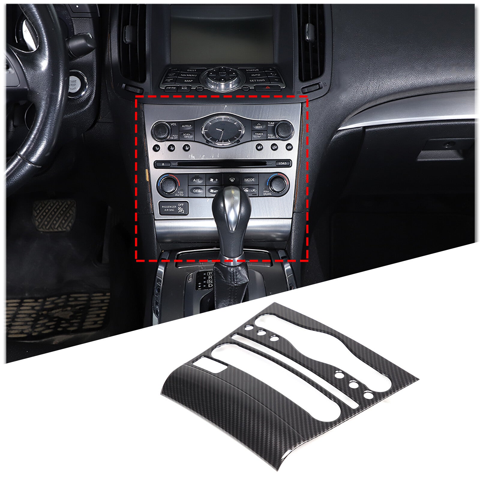 ABS carbon fiber dashboard vent cover trim for Ford Maverick 2022-2023