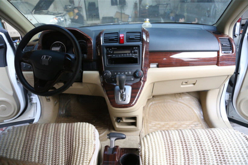 Console Gear Shift Water Cup Panel Trim for Honda CR-V 07-11 Peach Wood Grain