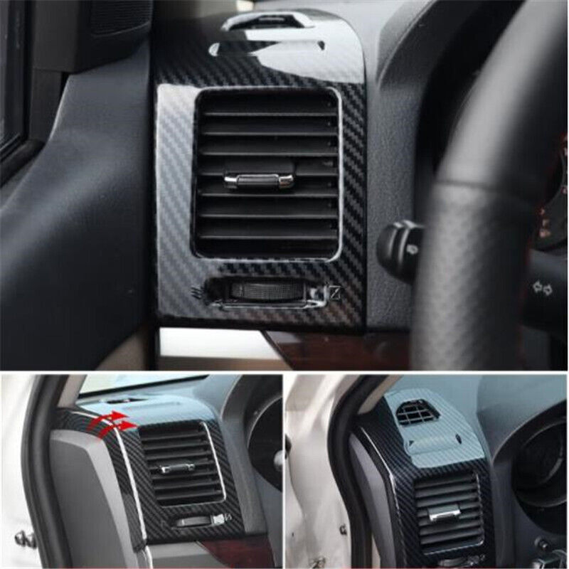 2X Front Side Air Outlet Vent Cover Trim for Mitsubishi Pajero Montero 2009-2021