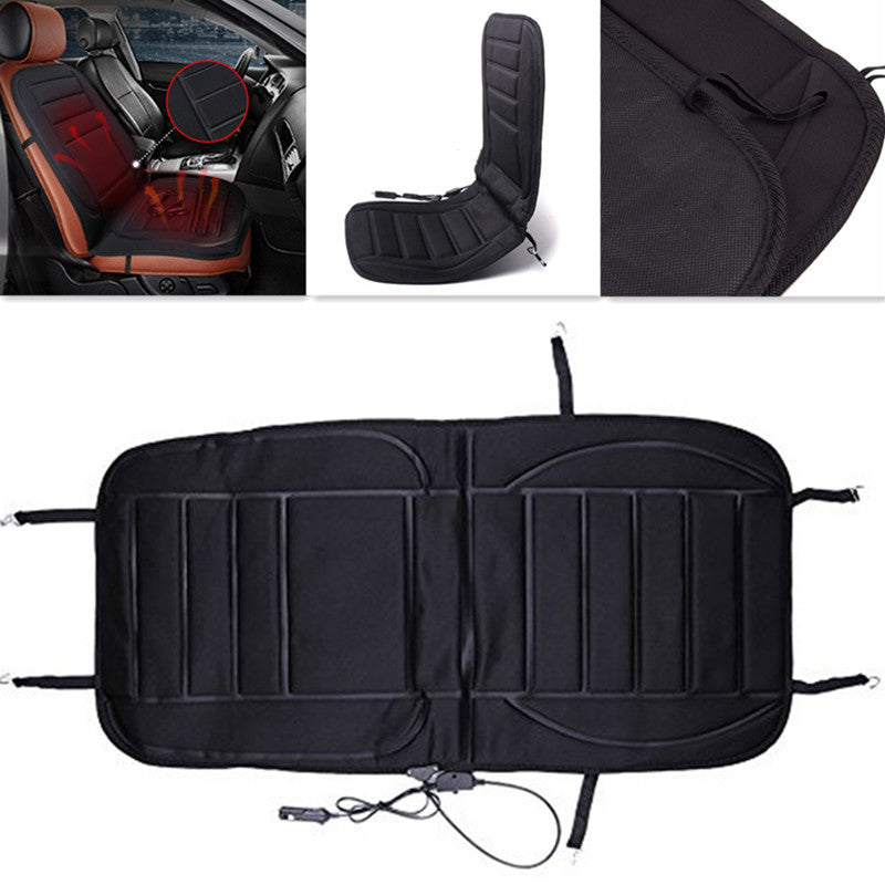 1Pc Car Winter Heated for Seat Cushion Cover Hot Mat Heating Warmer Black Heater Pad