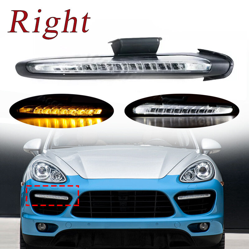 Right LED DRL Daytime Running Light for Porsche for Cayenne 958 Turbo Style 2011-18
