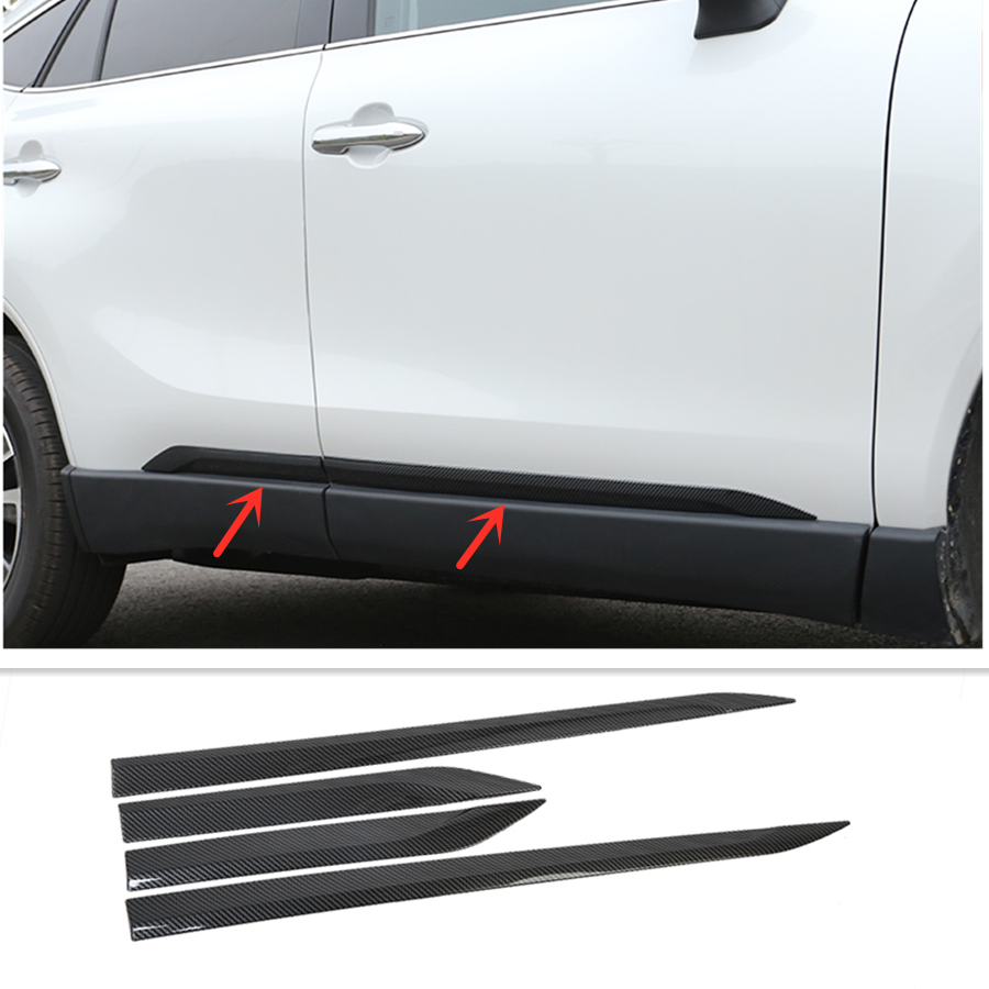 for Toyota Venza 2021-2023 Carbon Fiber Body Side Door Moulding Panel Cover Trim