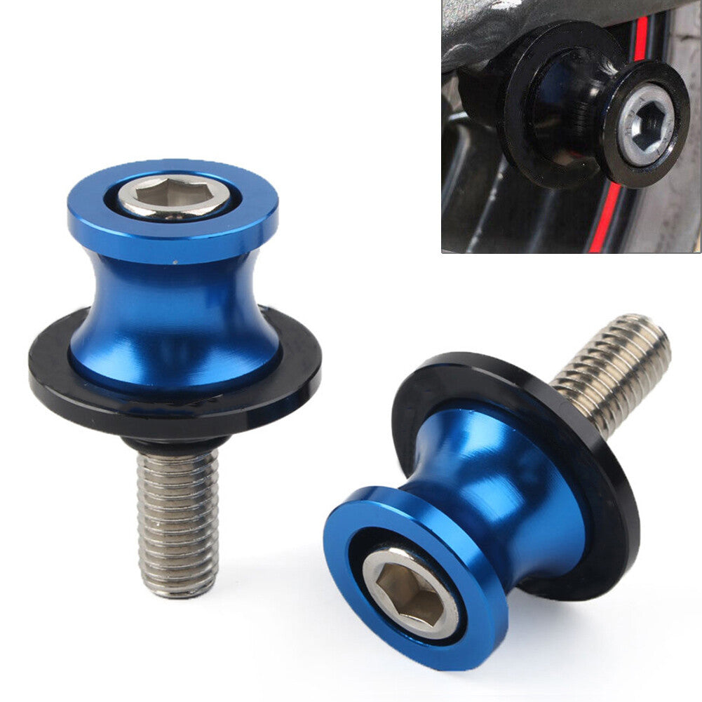 2¢ª CNC Schwingenspulen Slider Stand Schrauben 8MM f¨¹r for KAWASAKI ZX6R 2012-21 Blau