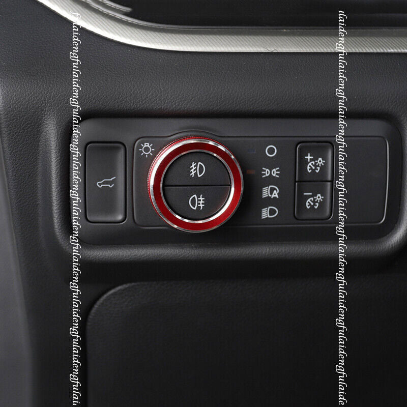 for Ford Explorer 2020-2022 Red Interior Function Control Button Ring Trim Decor